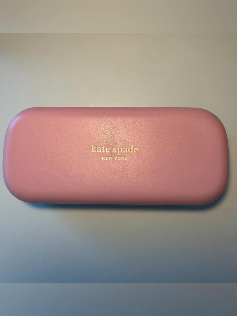 Kate Spade pink & green eyewear hard case w/ matching cleaning cloth